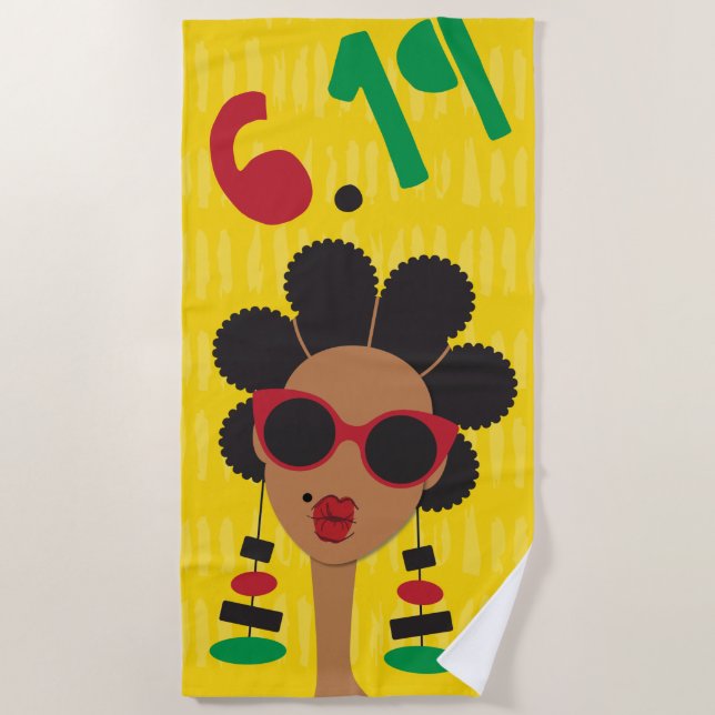 Juneteenth Beach Towel (Front)