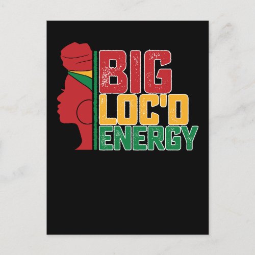 Juneteenth Big Locd Energy Black Freedom Invitation Postcard
