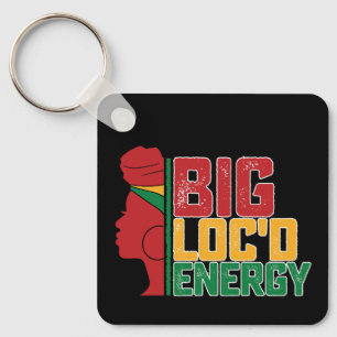 Juneteenth Big Loc'd Energy Black Freedom Keychain