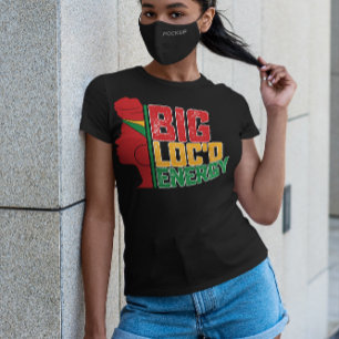 Juneteenth Big Loc'd Energy Black Freedom T-Shirt