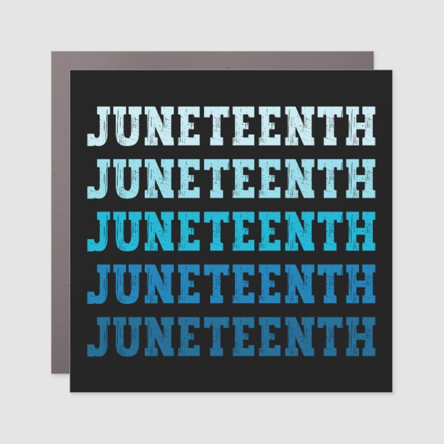 Juneteenth Black American African Celebration Cool Car Magnet (Front)