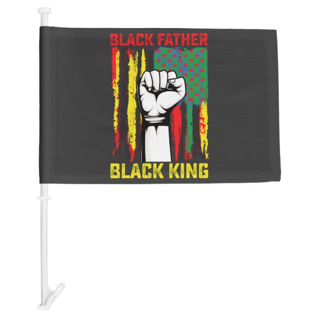 Juneteenth Black Father Day Dad King Celebrating F Car Flag (Front)