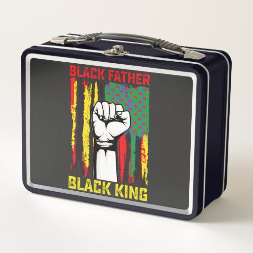 Juneteenth Black Father Day Dad King Celebrating F Metal Lunch Box