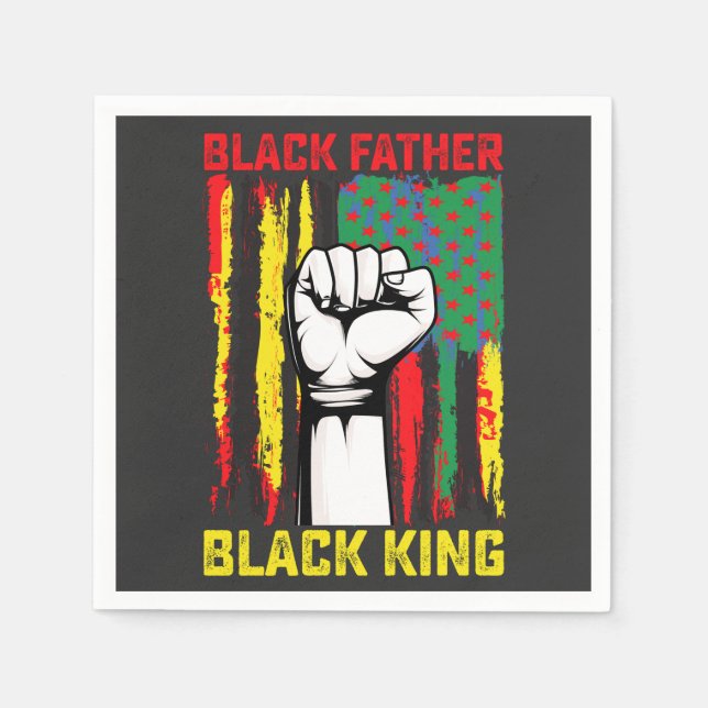 Juneteenth Black Father Day Dad King Celebrating F Napkins (Front)