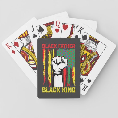 Juneteenth Black Father Day Dad King Celebrating F Playing Cards