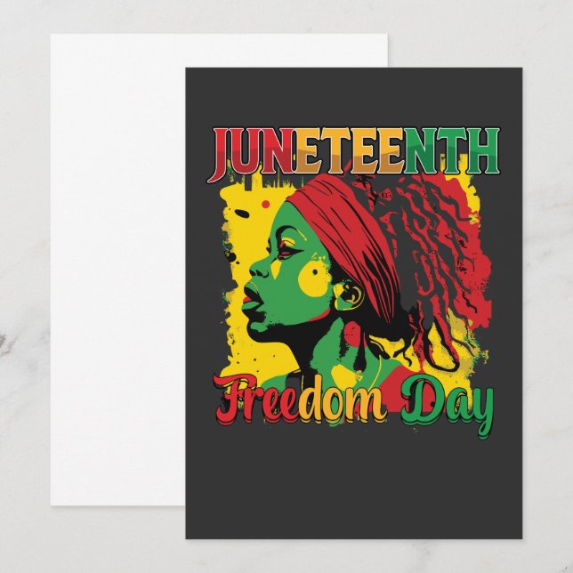 Juneteenth Black Freedom Day 1865 Loc Invitation (Front/Back)