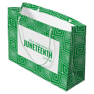 JUNETEENTH Black Freedom Day June 19 1865 Large Gift Bag