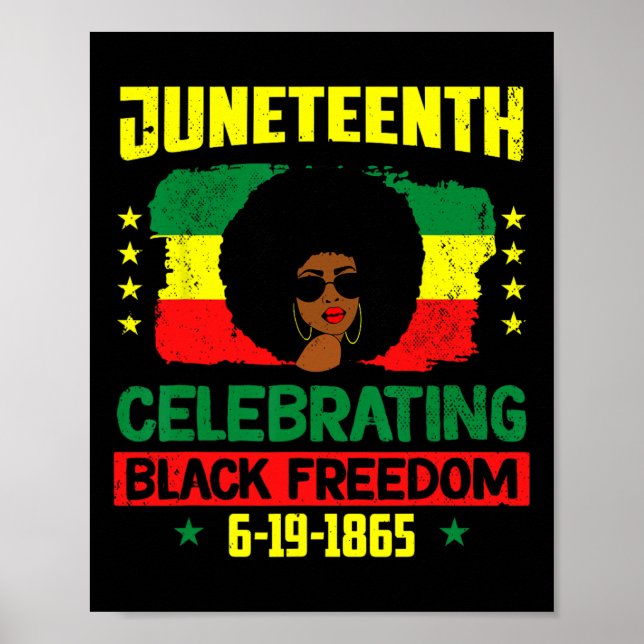 Juneteenth Black Freedom History American African  Poster (Front)