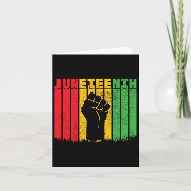 Juneteenth Black History Afro American African Fre Card (Front)