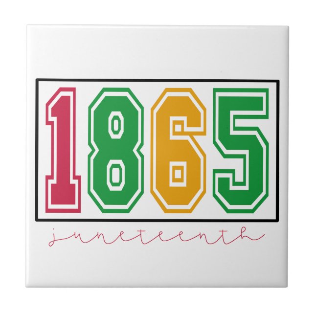 Juneteenth - Black History  Ceramic Tile (Front)