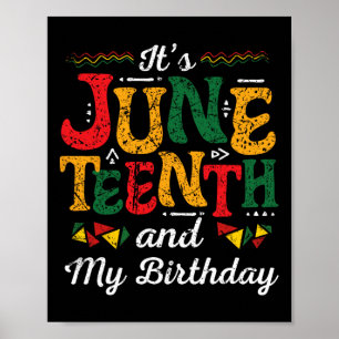Juneteenth Black History Month Birthday 19 June Poster