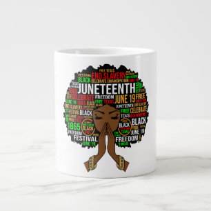 Juneteenth, black history month, kwanza, melanin, giant coffee mug