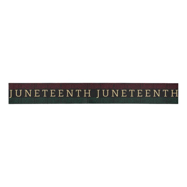 Juneteenth Black Independence Day Holiday Grosgrai Grosgrain Ribbon (Front)