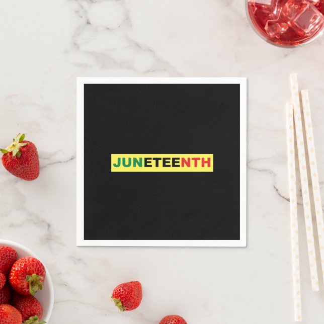 Juneteenth Black Independence Day Napkins (Insitu)