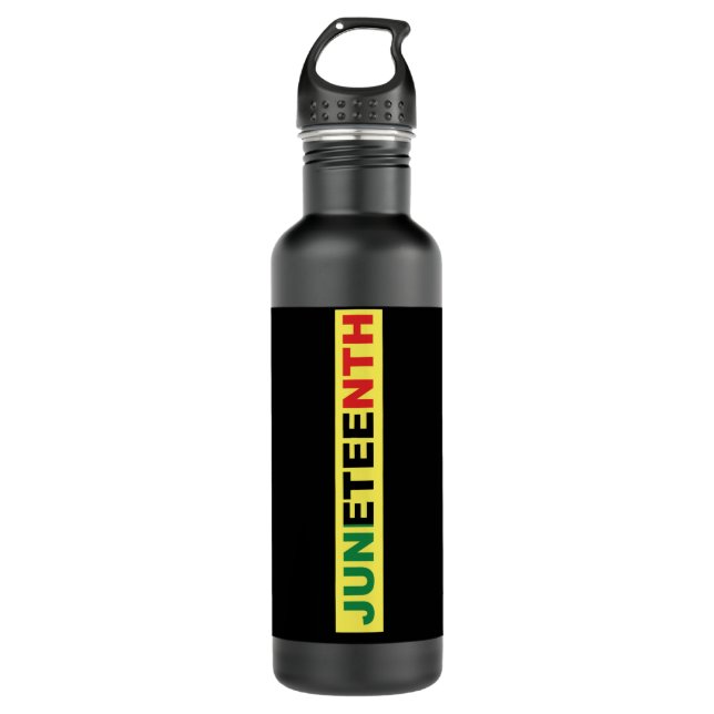 Juneteenth Black Independence Day Stainless Steel Water Bottle (Front)