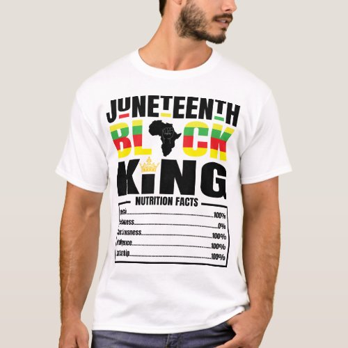 Juneteenth Black King Melanin Fathers Day Pride T_Shirt