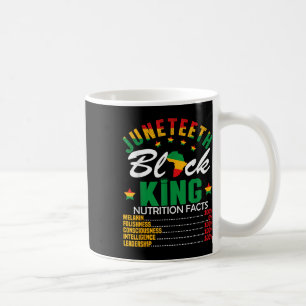 Juneteenth Black King Nutritional Fact Pride Afric Coffee Mug