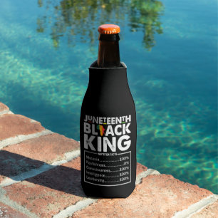 Juneteenth Black King Nutritional Facts Melanin Bottle Cooler