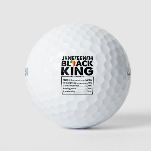 Juneteenth Black King Nutritional Facts Melanin  Golf Balls