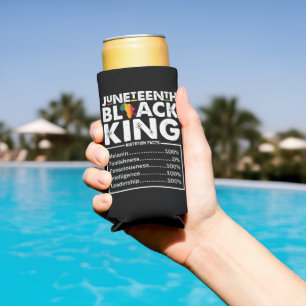 Juneteenth Black King Nutritional Facts Melanin Seltzer Can Cooler