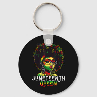 Juneteenth Black Melanin Queen Natural Afro Hair W Keychain