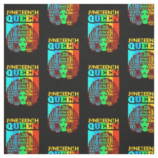 Juneteenth Black Queen Afro Melanin  Fabric