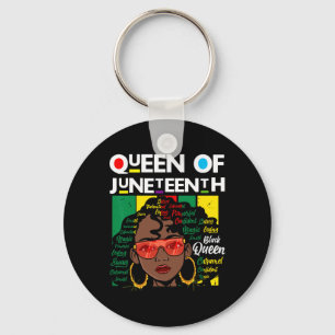 Juneteenth Black Queen Melanin Girl Magic Sista Wo Keychain