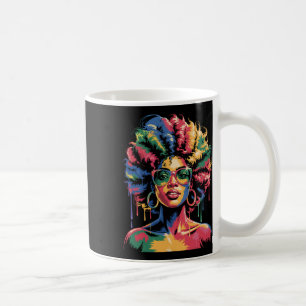 Juneteenth Black Woman Queen Afro African Melanin Coffee Mug