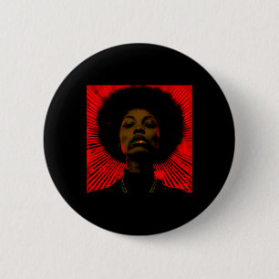 Juneteenth Black Woman With Pan African Lipstic Button