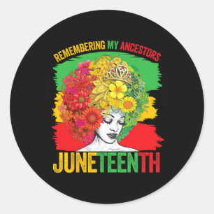 Juneteenth Black Women African American Ancestors Classic Round Sticker