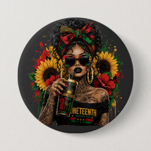 Juneteenth Black Women African American History Button