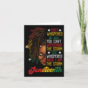 Juneteenth Black Women Dreadlocks Loc'd Hair Messy Card