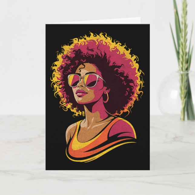 Juneteenth Black Women Melanin Queen African Ameri Card (Front)