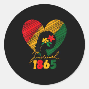 Juneteenth black women remembering my ancestors classic round sticker