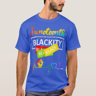 Juneteenth Blackity Heartbeat Black History Africa T-Shirt