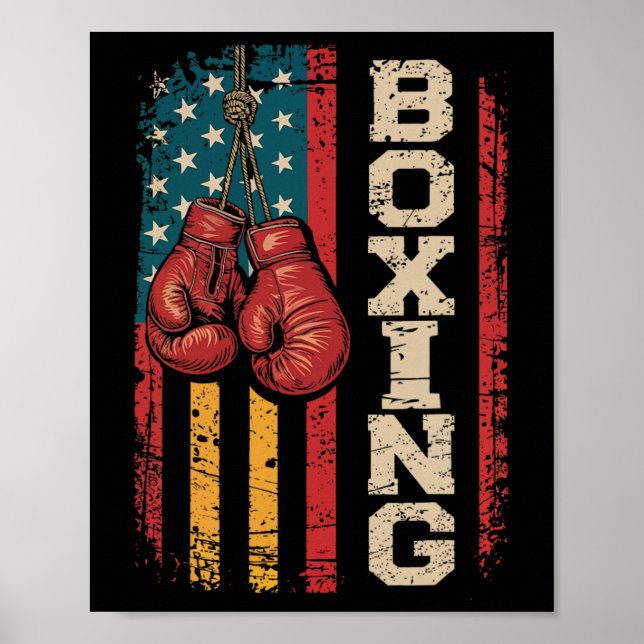 Juneteenth Boxing American Flag Usa June 19th Sinc Poster (Front)