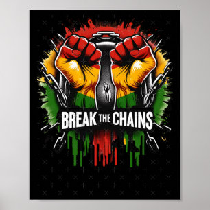 Juneteenth Break The Chains Black History  Poster