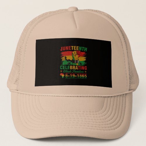 Juneteenth Breaking Every Chain Black Men Women Bo Trucker Hat