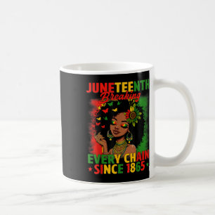 Juneteenth Breaking Every Chain Since 1865 African Coffee Mug