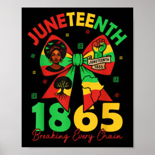 Juneteenth Breaking Every Chain Since 1865 Coquett Poster