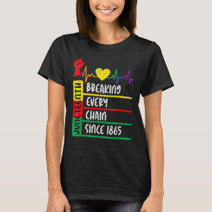 Juneteenth Breaking Every Chain Since 1865 Freedom T-Shirt