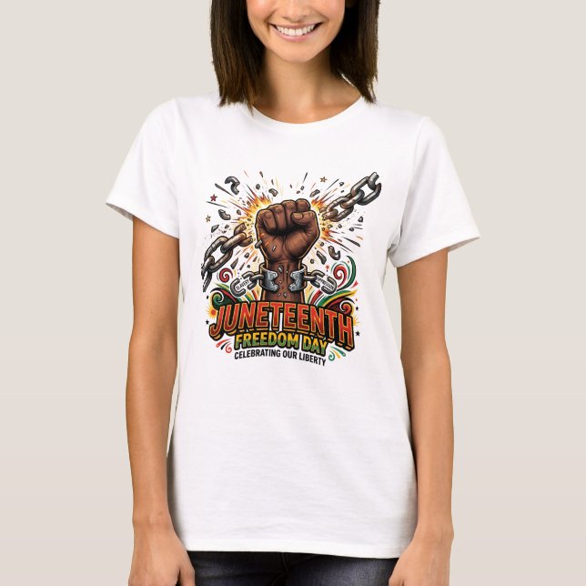 Juneteenth Breaking Every Chain Since 1865 – Vinta T-Shirt (Front)