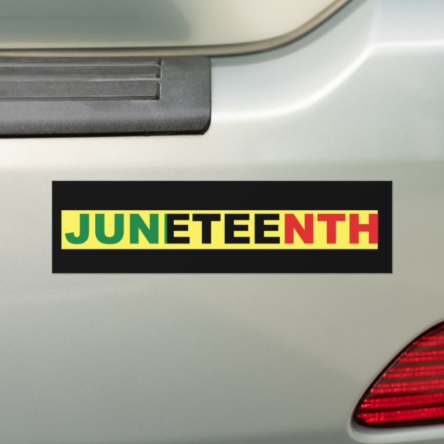 Juneteenth Bumper Sticker (On Car)