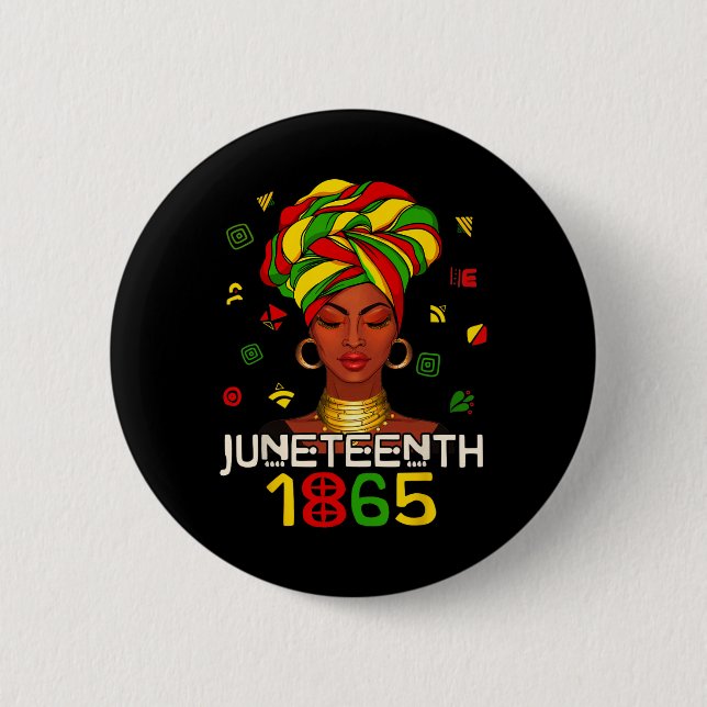 Juneteenth Celebrate African American Freedom Day  Button (Front)