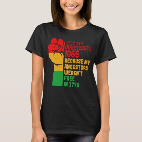 Juneteenth Celebrate Black Freedom 1865 African Am T_Shirt