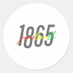 Juneteenth Celebrate Black Freedom 1865 For Men Wo Classic Round Sticker