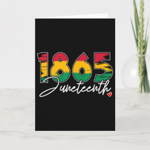 Juneteenth Celebrate Black Freedom 1865 Heart Hist Card