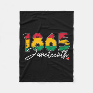 Juneteenth Celebrate Black Freedom 1865 Heart Hist Fleece Blanket