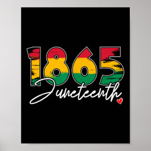 Juneteenth Celebrate Black Freedom 1865 Heart Hist Poster
