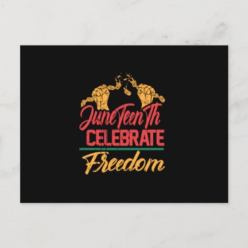 Juneteenth Celebrate Freedom AlbertoPng Announcement Postcard